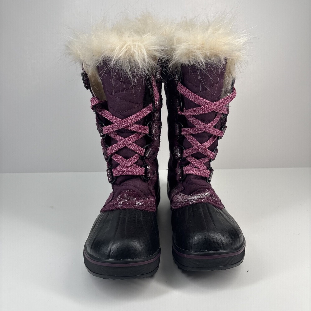 Sorel Tofino II Youth US 3 Purple Waterproof Winter Snow Boots‎ Faux Fur Cuff - Picture 7 of 16